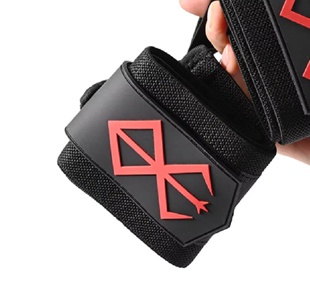 Berserk Anime Sports Weight Lifting Wrist Wraps Wristband Support for Gym Heavy Duty Training, Fitness Deadlift, Powerlifting