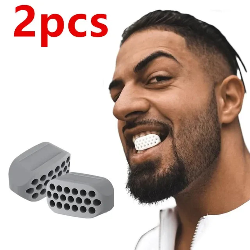 Set of 2 Jaw Exercisers - Food Grade Silicone Fitness Balls for Neck Muscle Strengthening and Jawline Enhancement