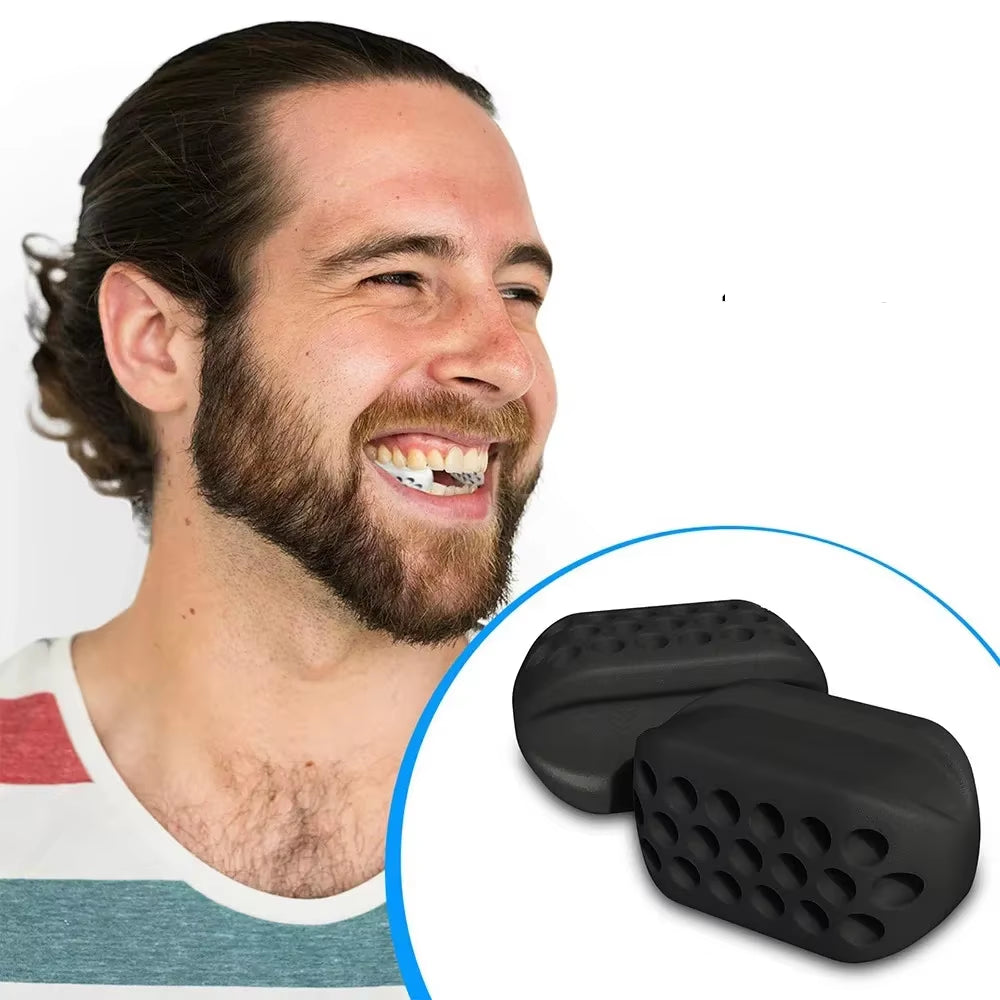 Set of 2 Jaw Exercisers - Food Grade Silicone Fitness Balls for Neck Muscle Strengthening and Jawline Enhancement