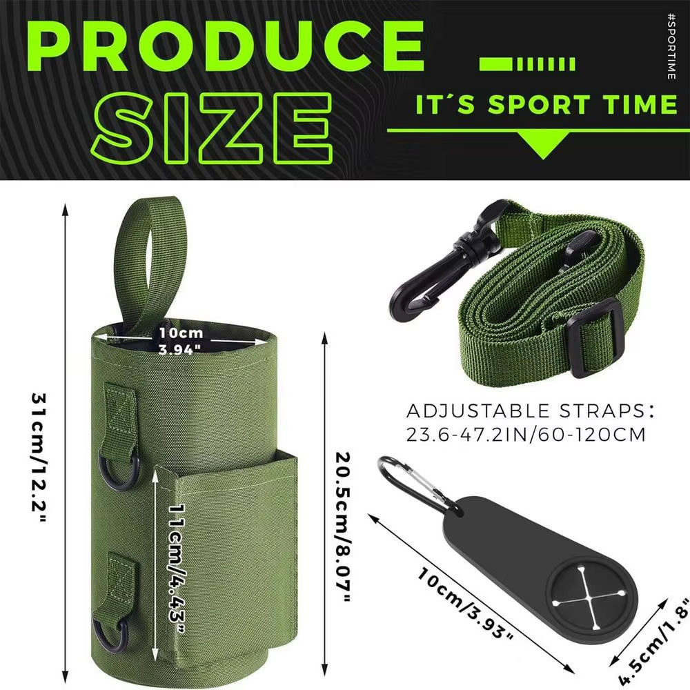 Magnetic Gym Water Bottle Holder - Non-Slip Portable Sling Bag for Gym Accessories