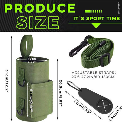 Magnetic Gym Water Bottle Holder - Non-Slip Portable Sling Bag for Gym Accessories