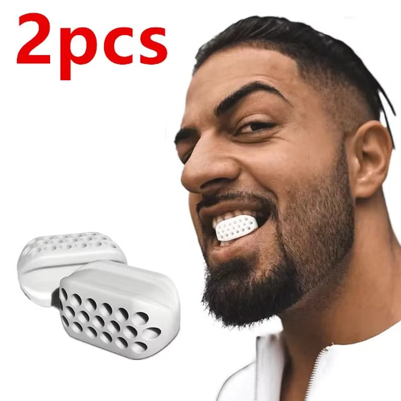 Set of 2 Jaw Exercisers - Food Grade Silicone Fitness Balls for Neck Muscle Strengthening and Jawline Enhancement